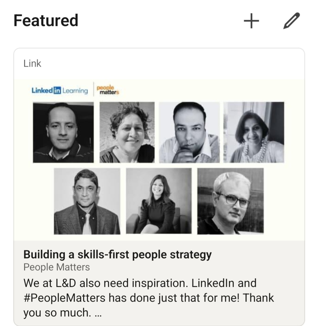 LinkedIn post celebrating an L&D award achievement
